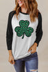 Black Leopard Spotted Clover St Patric T Shirt